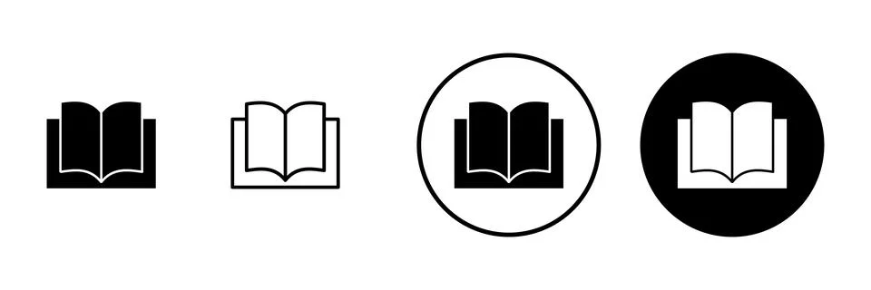 Book icon vector. open book sign and symbol. ebook icon Stock Illustration