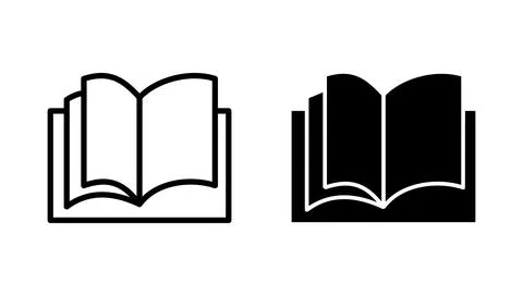 Book icon vector. open book sign and symbol. ebook icon Stock Illustration