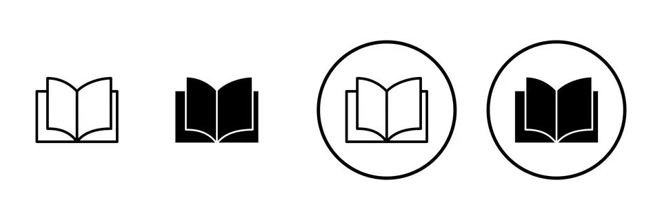 Book icon vector. open book sign and symbol. ebook icon Stock Illustration