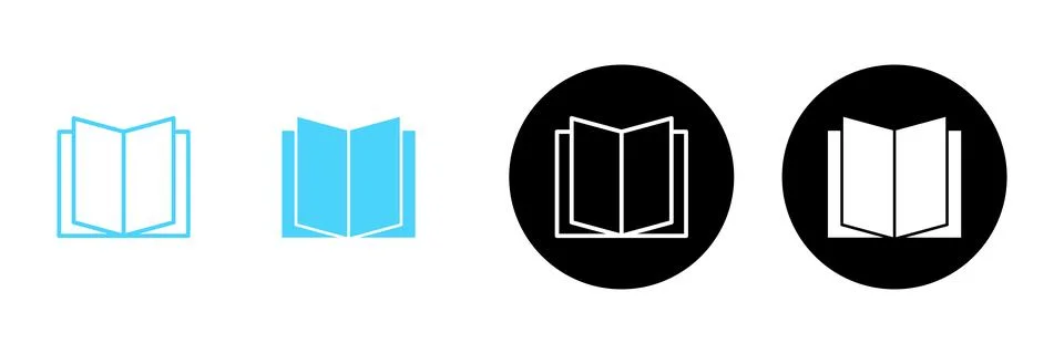 Book icon vector. open book sign and symbol. ebook icon Stock Illustration