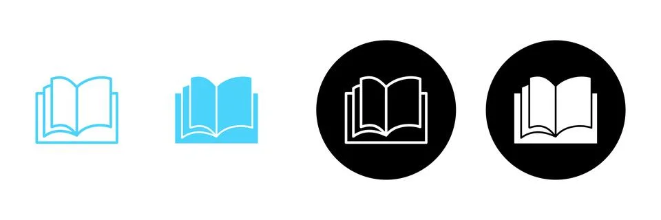 Book icon vector. open book sign and symbol. ebook icon Stock Illustration