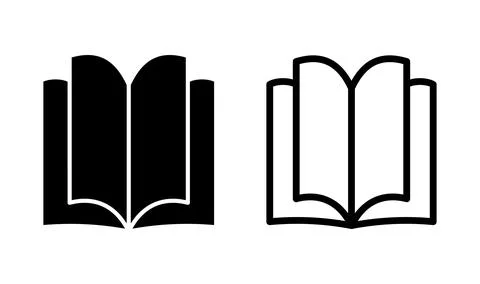 Book icon vector. Open book vector icon. Stock-Illustration
