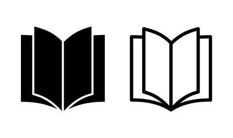 Book icon vector. Open book vector icon. Stock Illustration