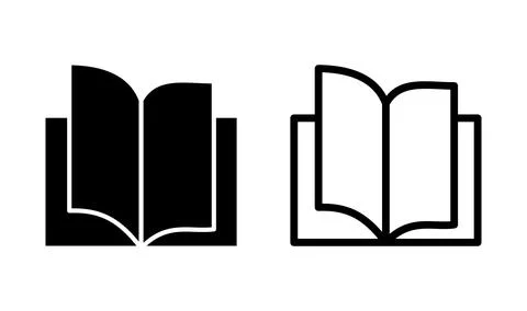 Book icon vector. Open book vector icon. Stock Illustration