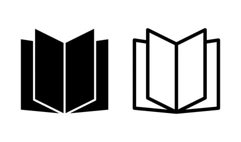 Book icon vector. Open book vector icon. Stock Illustration