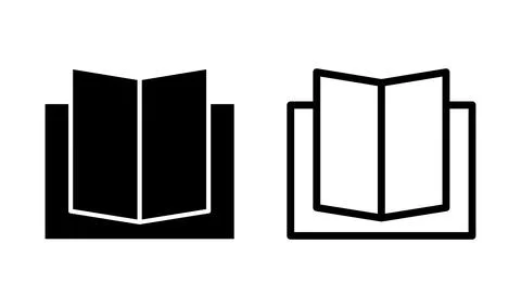 Book icon vector. Open book vector icon. Stock Illustration
