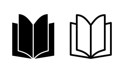 Book icon vector. Open book vector icon. Stock Illustration
