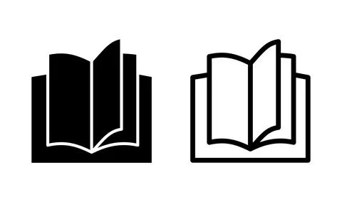 Book icon vector. Open book vector icon. Stock Illustration