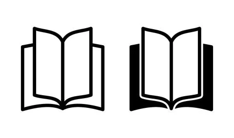 Book icon vector. Open book vector icon. Stock Illustration
