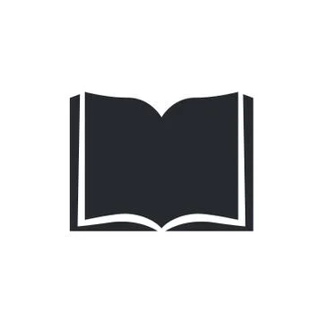 Book icon vector, solid illustration, pictogram isolated on white. Book logo Stock Illustration