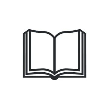 Book icon vector, solid illustration, pictogram isolated on white. Book logo Stock Illustration