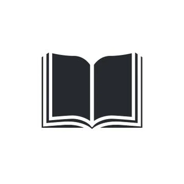 Book icon vector, solid illustration, pictogram isolated on white. Book logo Illustrazione stock