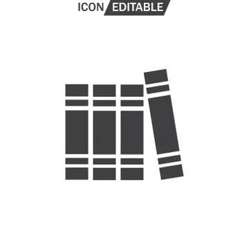 Book icon vector, solid illustration, pictogram isolated on white Stock Illustration