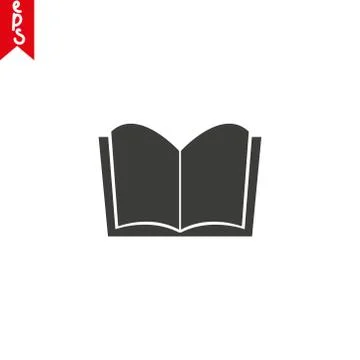 Book icon vector, solid illustration, pictogram isolated on white Stock Illustration