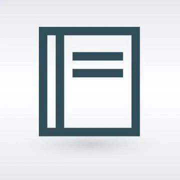 Book icon vector, solid vector illustration isolated on white background. Stock Illustration