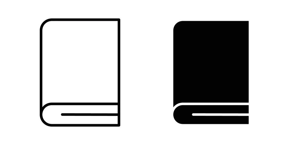Book icon vector symbol graphics 库存插图