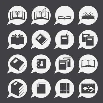 Book icons Stock Illustration