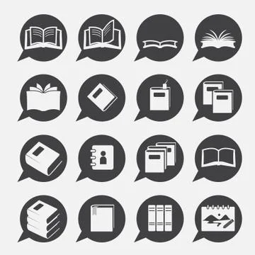 Book icons Stock Illustration