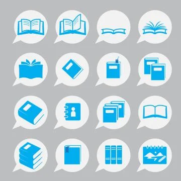 Book icons Stock Illustration