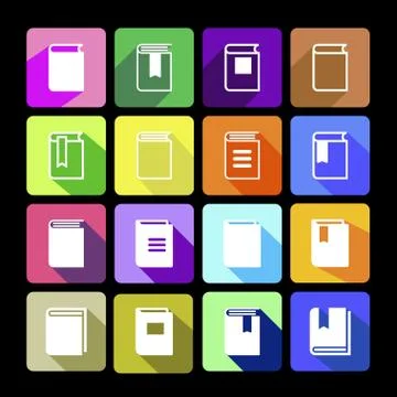 Book icons Stock Illustration