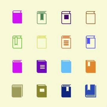 Book icons Stock Illustration