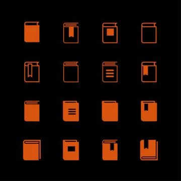 Book icons Stock Illustration