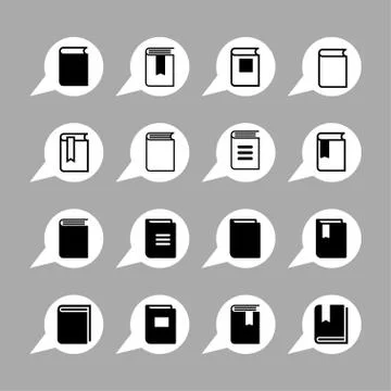 Book icons Stock Illustration