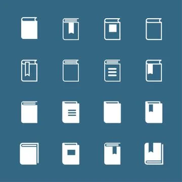 Book icons Stock Illustration