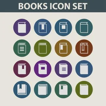 Book icons Stock Illustration