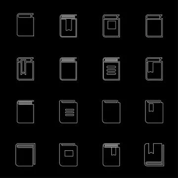 Book icons Stock Illustration