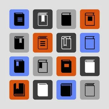 Book icons Stock Illustration