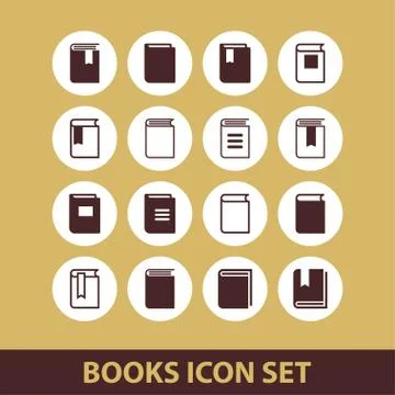 Book icons Stock Illustration