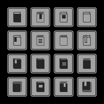Book icons Stock Illustration