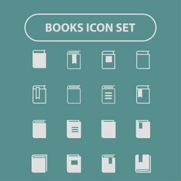 Book icons Stock Illustration