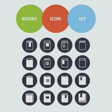Book icons Stock Illustration