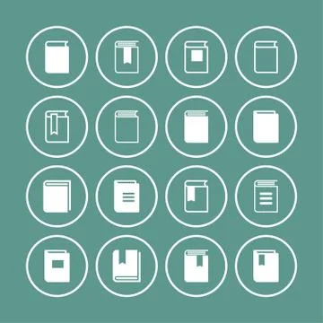 Book icons Stock Illustration