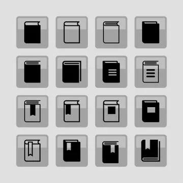 Book icons Stock Illustration
