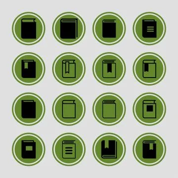 Book icons Stock Illustration