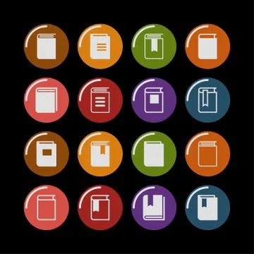 Book icons Stock Illustration