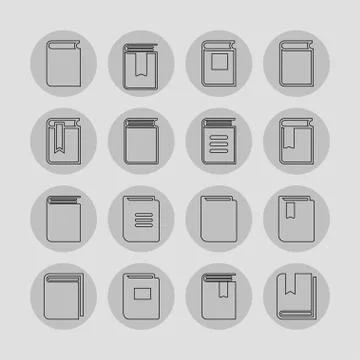 Book icons Stock Illustration