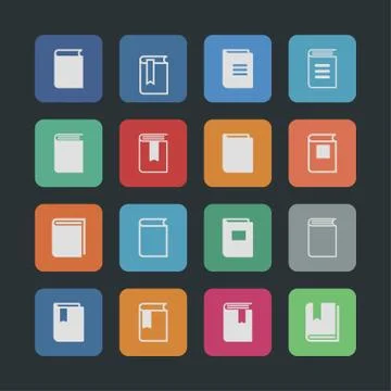 Book icons Stock Illustration