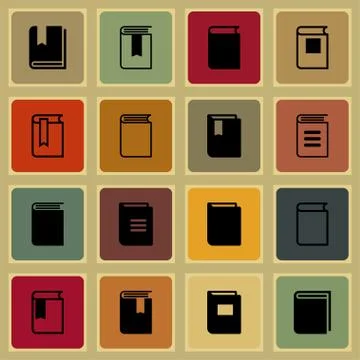 Book icons Stock Illustration