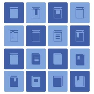 Book icons Stock Illustration