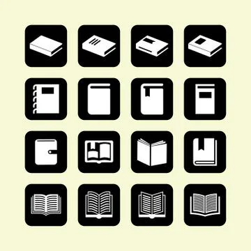 Book icons Stock Illustration