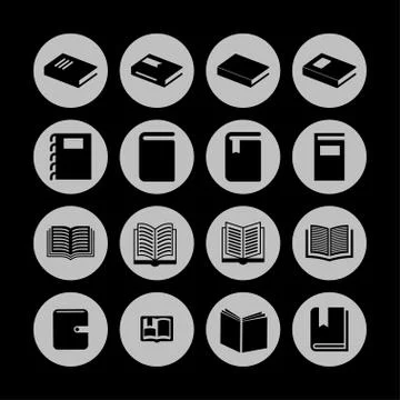 Book icons Stock Illustration