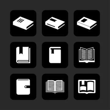 Book icons Stock Illustration