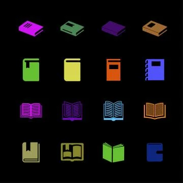 Book icons Stock Illustration