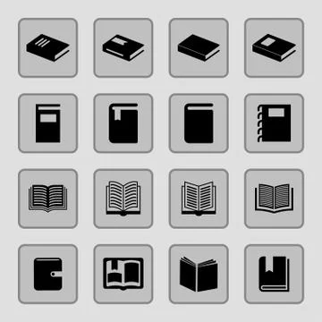 Book icons Stock Illustration