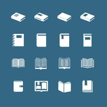 Book icons Stock Illustration