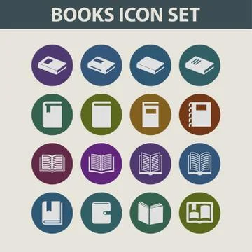 Book icons Stock Illustration